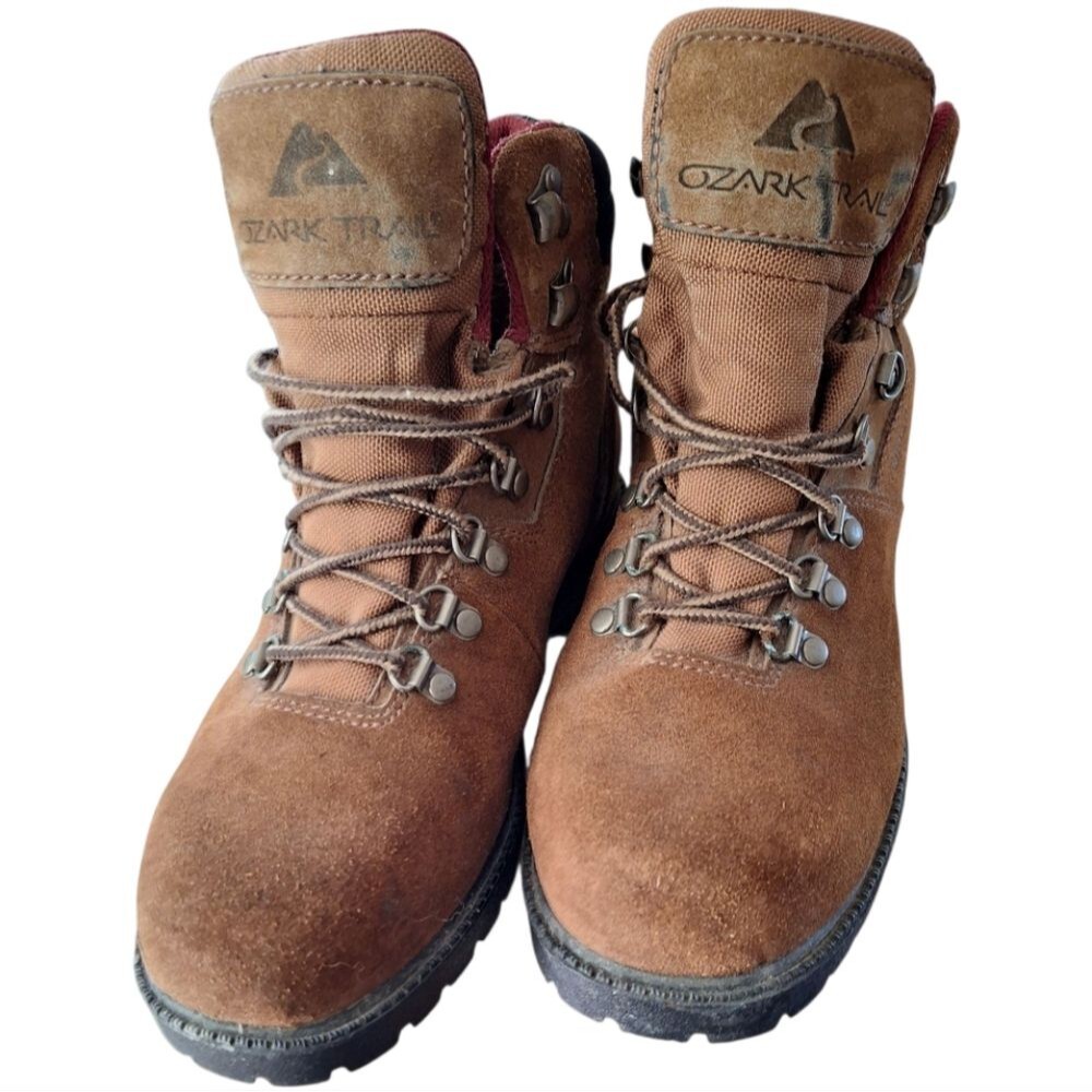 OZARK TRAIL Javelin Mens Hiking Boots Size 9 Brown Oil Resistant Waterproof